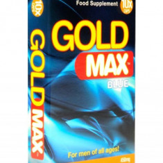 Capsule Gold MAX Blue, pentru potenta, erectii puternice si stimularea libidoului barbatilor, 10 buc