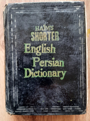 Dictionar englez persan S. Haim 1969 foto