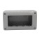 Cadru aparent Matix Bticino 25404, 4 module, IP40, gri, pentru priza / intrerupator