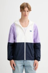 Tommy Jeans geacă culoarea bleumarin, de tranzitie, DM0DM21393