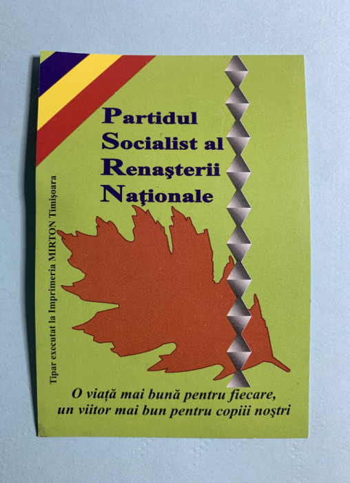 Calendar 2002 partidul socialist al renașterii naționale