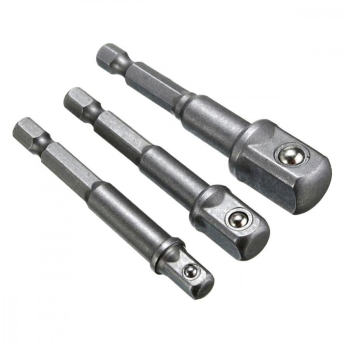 Set 3 adaptoare pentru scule de mana, dimensiunile 1/2, 3/8 &Egrave;i 1/4