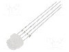Dioda LED, 4,8mm, RGB, {{Luminozitate}}, 20mA, 1,8...2,6/2,9...3,6V, OPTOSUPPLY - OSTAPA56A2A