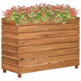 VidaXL Strat &icirc;nălțat, 100x40x72 cm, lemn de tec reciclat și oțel