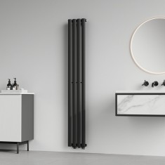 Radiator Nore 160x24cm negru 438W [neu.haus] HausGarden Leisure