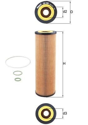 MAHLE OX 562D Filtru ulei foto
