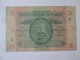 Marea Britanie-Autoritatea Militară Britanică 2 Shillings 6 Pence WWII 1943