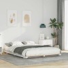 VidaXL Cadru de pat de podea Alb 140 x 200 cm Lemn masiv de pin