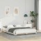 vidaXL Cadru de pat de podea Alb 140 x 200 cm Lemn masiv de pin