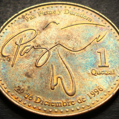 Moneda exotica 1 QUETZAL - GUATEMALA, anul 2018 * cod 3479 = A.UNC + CAMEO