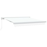 vidaXL Cortina Retractabilă Alb 300 x 250 cm Stofă și Metal 3330081