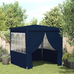 vidaXL Cort petrecere cu pereți, albastru, 2,5 x 2,5 m, 90 g/m&sup2;