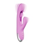 Vibrator Kiki, 10 Moduri Vibratii, 6 Moduri Stimulare Punctul G, Silicon, USB, Mov, 23.3 cm