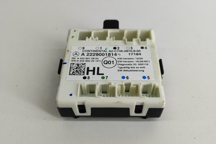 Modul de control ușă st&acirc;nga spate MERCEDES-BENZ GLC X253, C253 2017 OEM: A2229001814,A2229015803,A2229023313,A2C7452870800 | 23664987