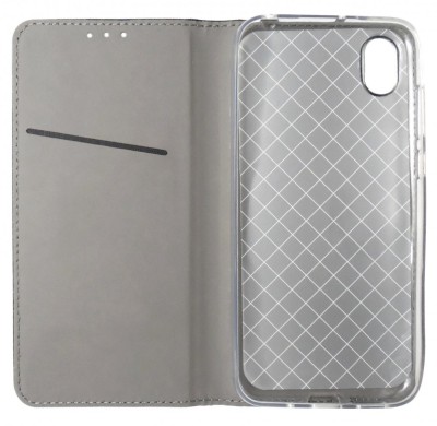 Husa tip carte cu stand Smart Magnet neagra pentru Huawei Y5 (2019) foto