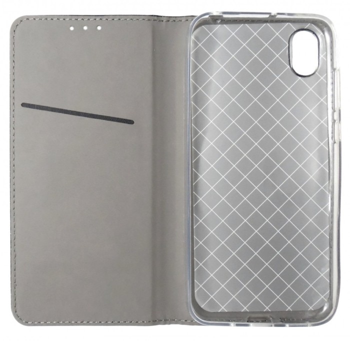 Husa tip carte cu stand Smart Magnet neagra pentru Huawei Y5 (2019)