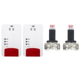 Kit detector gaz si monoxid de carbon PNI Safe House Dual Gas 250, 2 senzori, 2 electrovalve 3/4 inch, Alarma 85 dB