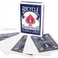 Carti Poker Bicycle Blank Face, albastru foto