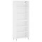 Dulap inalt, alb, 69,5x32,5x180 cm, lemn prelucrat