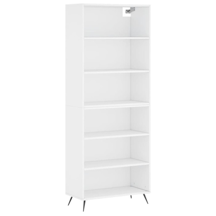 Dulap inalt, alb, 69,5x32,5x180 cm, lemn prelucrat
