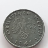 Moneda Germania Nazista 10 Reichspfennig 1941 G Karlsruhe