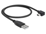 Cablu USB 2.0 cu mufă A și B mini 90&deg; - DELOCK