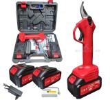 Cumpara ieftin Foarfeca gradina electrica cu 2 acumulatori 48V, pentru gradina, diametru taiere 27mm, Valiza, profesional Campion PROFESSIONAL CMP1811