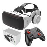 Cumpara ieftin Ochelari VR 3D cu Casti si Gamepad &reg;Ellitiq, Lentile Reglabile HD, Sunet Imersiv 9D, Compatibil Android si iOS, pentru Telefoane 4.7&ndash;7.8 inch, Experie