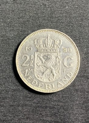 Moneda 2 1/2 gulden 1980 Olanda foto