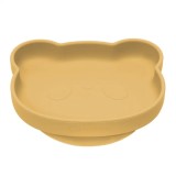 Farfurie din silicon cu ventuza The Little Bear, +6 luni, Old Rose, Appekids