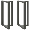 VidaXL Picioare de masă de bar &icirc;n formă de T, 2 buc., antracit, 60x35x(100-101) cm, oțel 4013094