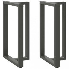vidaXL Picioare de masă de bar &icirc;n formă de T, 2 buc., antracit, 60x35x(100-101) cm, oțel 4013094