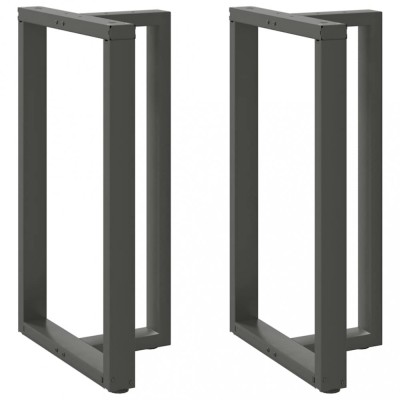 vidaXL Picioare de masă de bar &amp;icirc;n formă de T, 2 buc., antracit, 60x35x(100-101) cm, oțel 4013094 foto