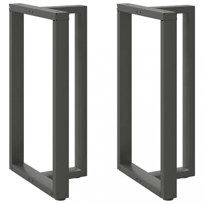 vidaXL Picioare de masă de bar &icirc;n formă de T, 2 buc., antracit, 60x35x(100-101) cm, oțel 4013094