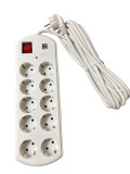 Cumpara ieftin Prelungitor triplu ALIEN cu 10 prize, 2 porturi USB, 10 m, 16A, protecție la supratensiune