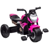AIYAPLAY Triciclu pentru Copii cu Faruri, Muzică și Claxon, Triciclu Electric din PP și Metal, 75x43x47 cm, Roz | Aosom Romania