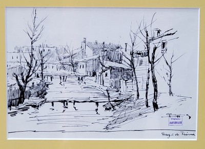 JEAN CHELLER (1911-1952) - CASE VECHI PE DAMBOVITA foto