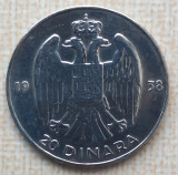 (A434) MONEDA DIN ARGINT JUGOSLAVIA - 20 DINARA DINARI 1938, PETER II, Europa