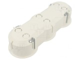 Doză electrică &icirc;n perete albă 63mm 3 prize