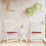vidaXL Perne scaune grădină 2 buc. roșu vin 40x40x4 cm țesătură Oxford