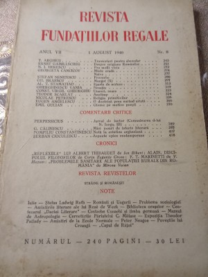 CI. Revista Fundatilor Regale August 1940 foto