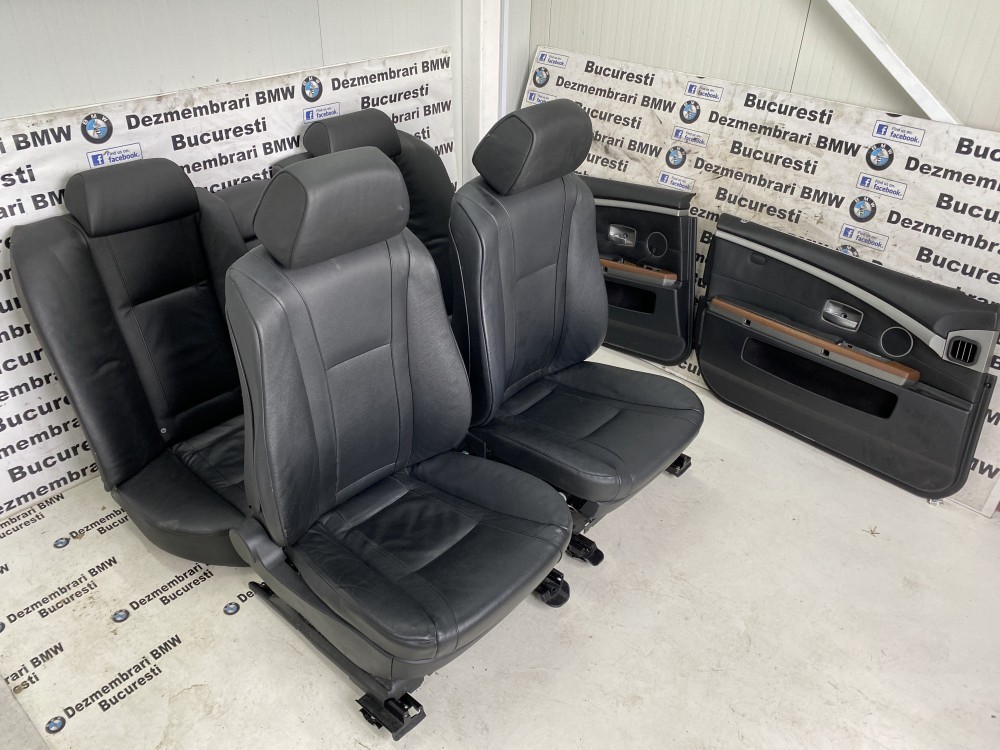 Scaune interior piele neagra incalzite BMW E65 seria 7 | Okazii.ro