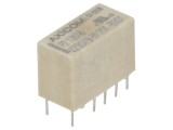 Releu Electromagnetic DPDT 5VDC 2A 0.5A/125VAC THT