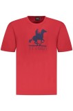Cumpara ieftin U.S. Grand POLO Tricou barbati cu imprimeu, cu decolteu la baza gatului, rosu, S