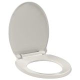 Capac WC Gri Deschis Oval, &Icirc;nchidere Silențioasă vidaXL 42.5x35cm, Polipropilenă Rezistentă