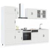 VidaXL Set dulap de bucătărie din 8 piese &bdquo;Kalmar&rdquo; Lemn prelucrat alb