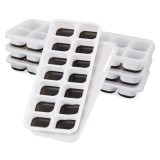 Cumpara ieftin Set 4 tavi pentru gheata AcrossSea, 24.3 x 9.9 x 2.5 cm, silicon, plastic, alb, negru