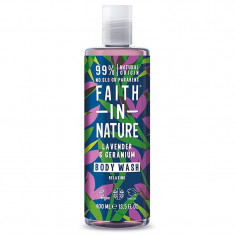 Gel de Dus Natural Relaxant cu Lavanda si Muscata 400 mililitri Faith In Nature