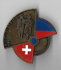 Insigna Multidistrict 102, St. Louis 1990, Liechtenstein, Elvetia foto