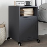 Noptiera Gossi antracit otel 36x39x59 cm cu 1 usa si 2 compartimente depozitare